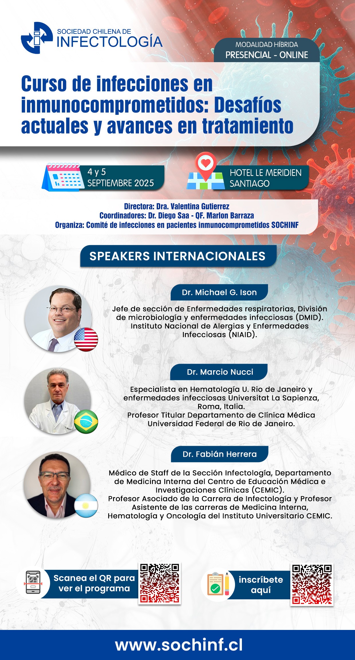 Curso de infecciones en inmunocomprometidos