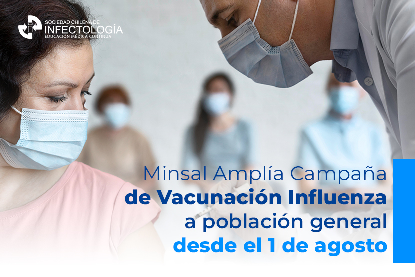 Minsal Amplía Campaña de Vacunación Influenza a población general desde el 1 de agosto