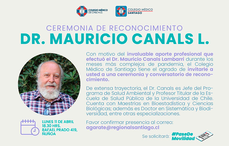 Ceremonia de reconocimiento Dr. Mauricio Canals L.