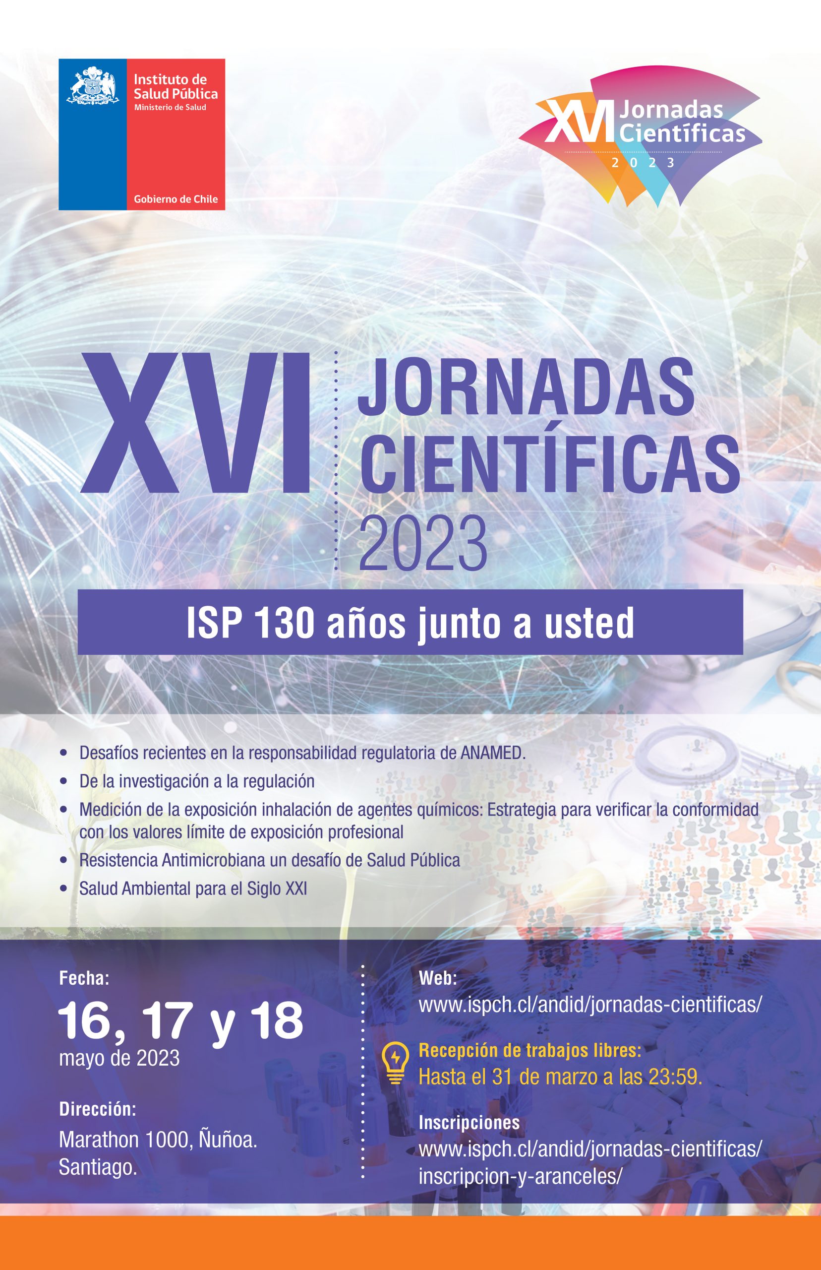 Invitación: XVI Jornadas Científicas ISP 2023