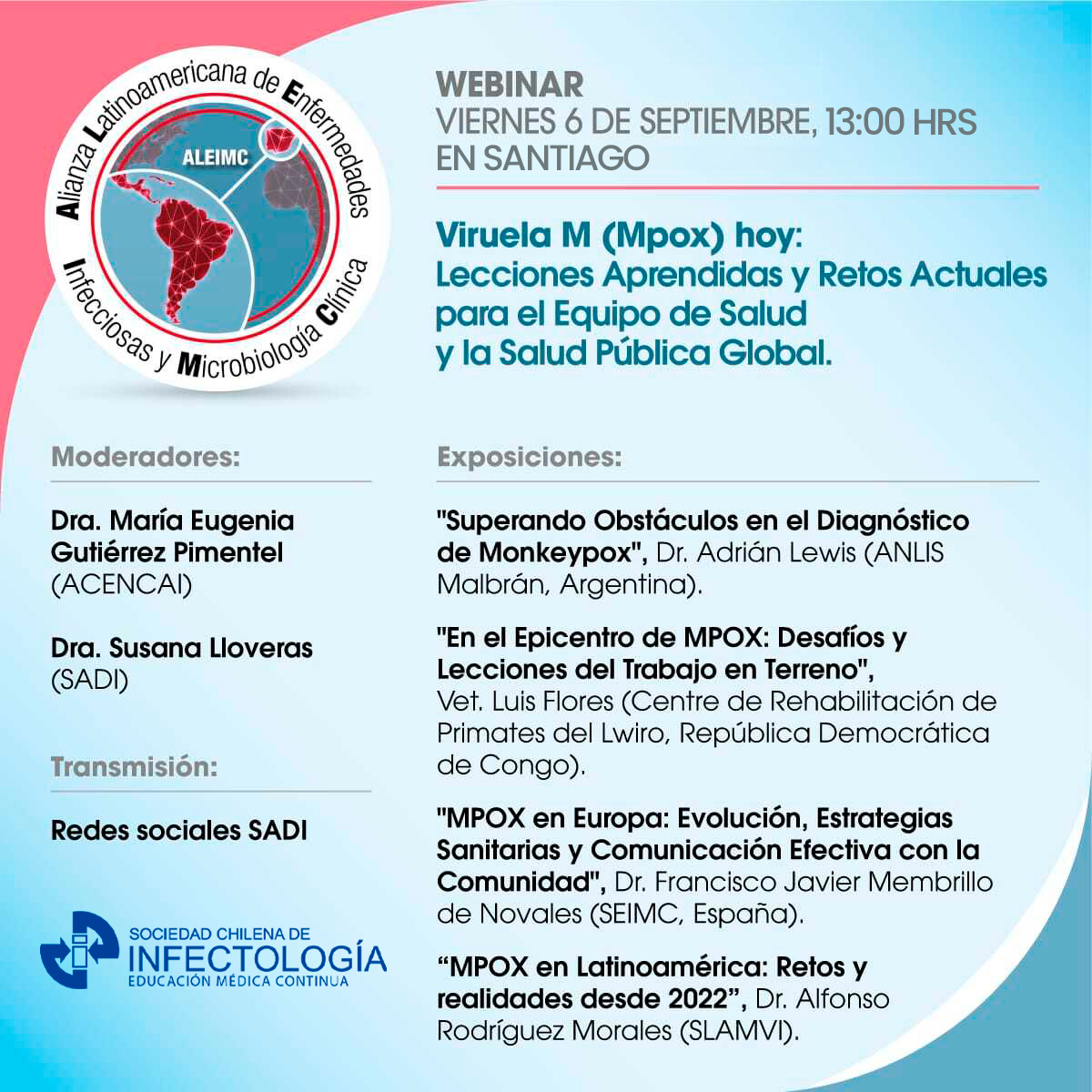 Webinar Viruela M (Mpox) hoy: Lecciones Aprendidas y Retos Actuales para el Equipo de Salud y la Salud Pública Global