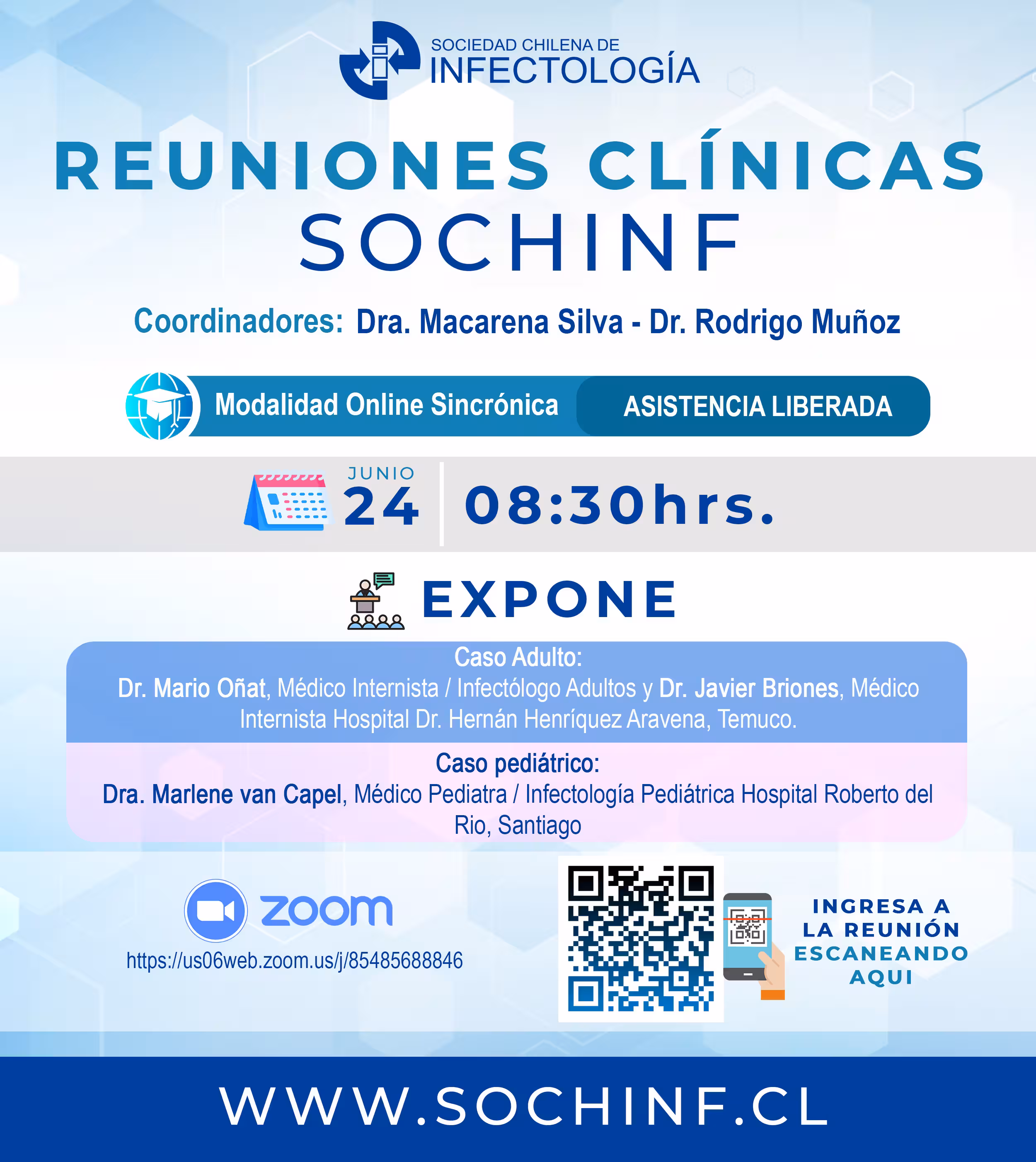 Reuniones Clínicas SOCHINF: Junio 2025