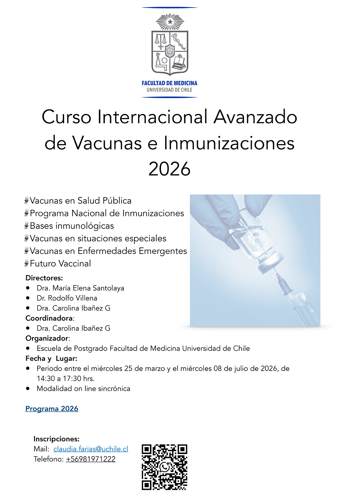 Curso Internacional Avanzado de Vacunas e Inmunizaciones 2026