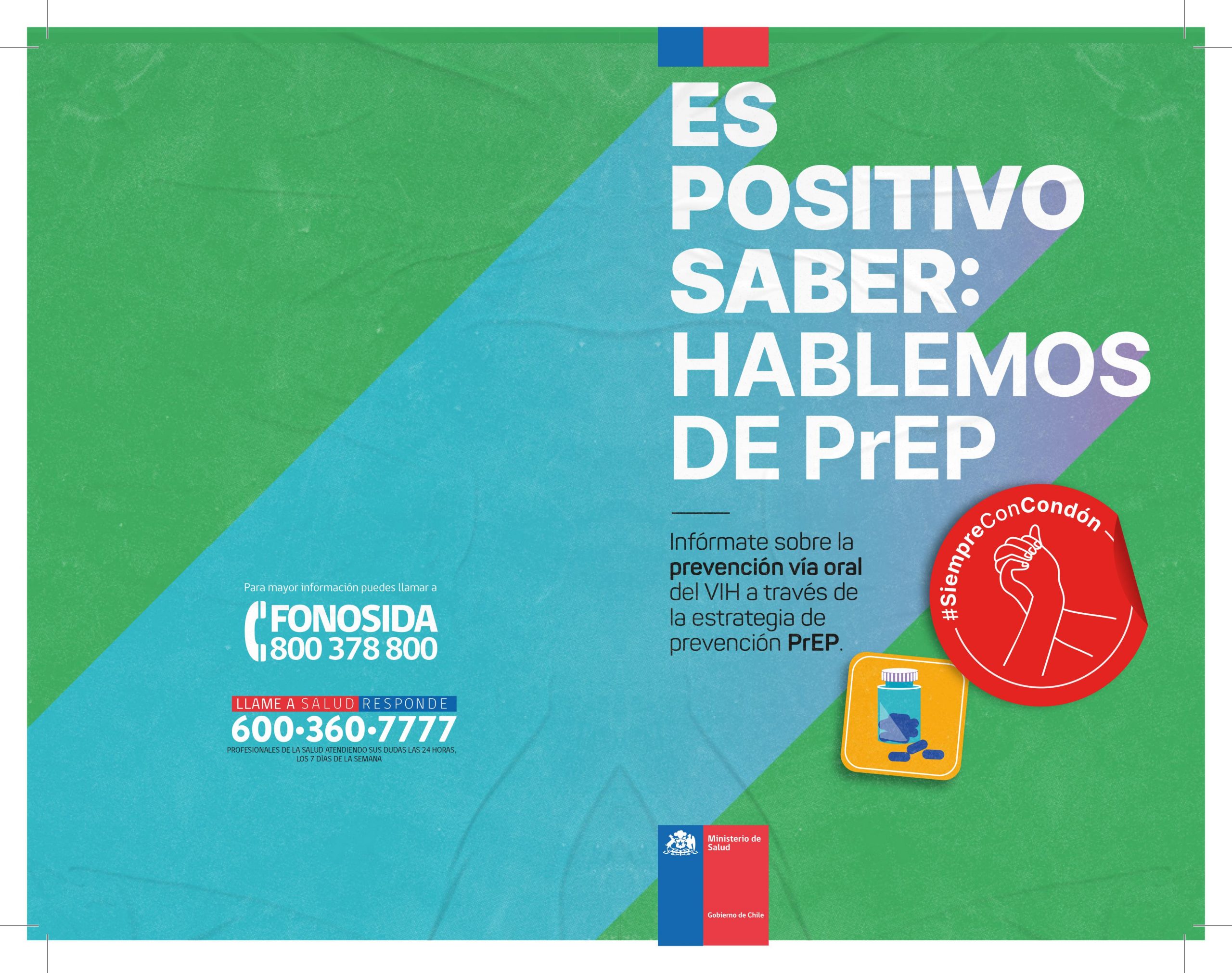 Es positivo saber: hablemos de PrEP. Campaña MINSAL