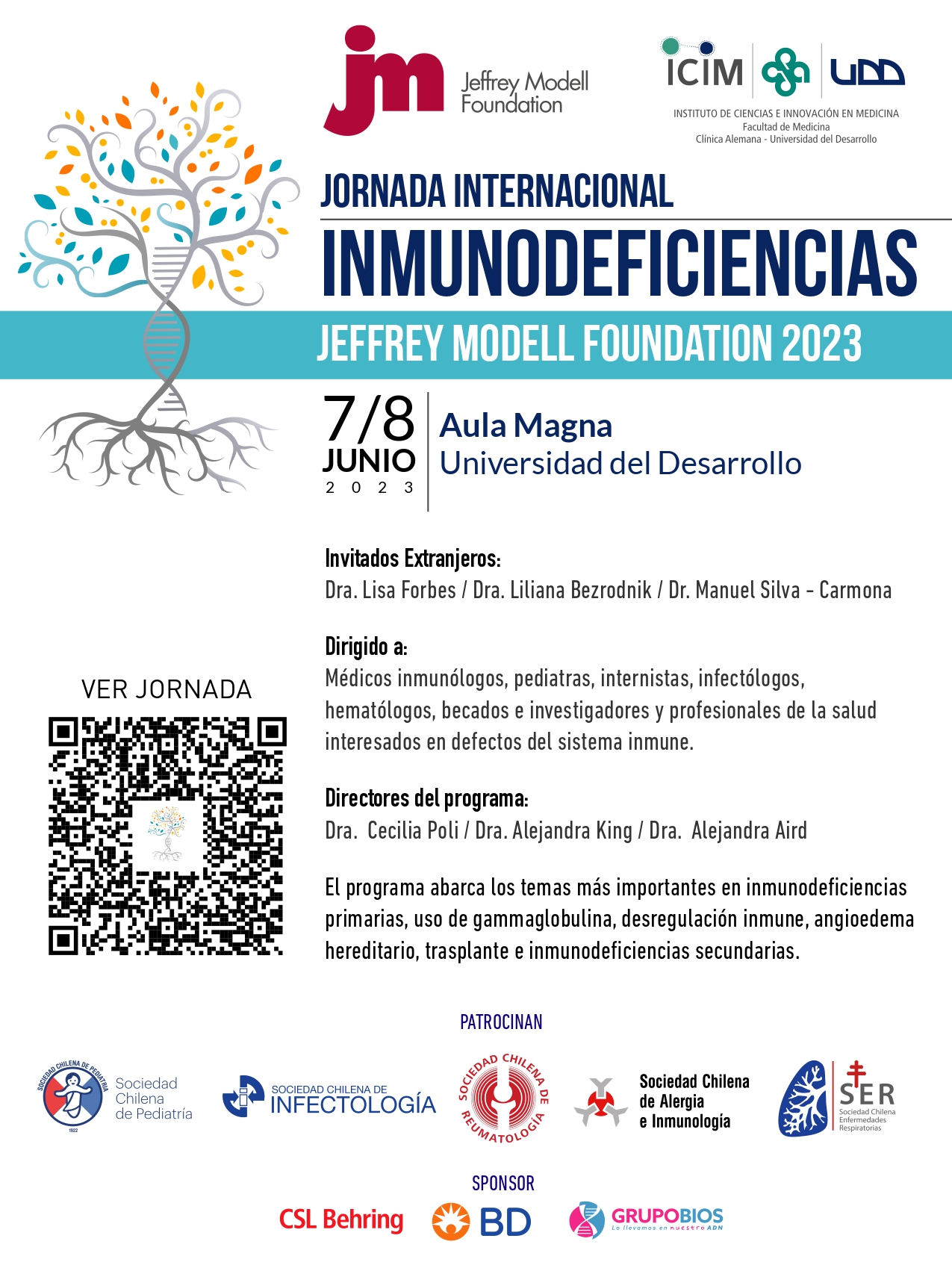 Jornada Internacional de Inmunología Jeffrey Modell 2023